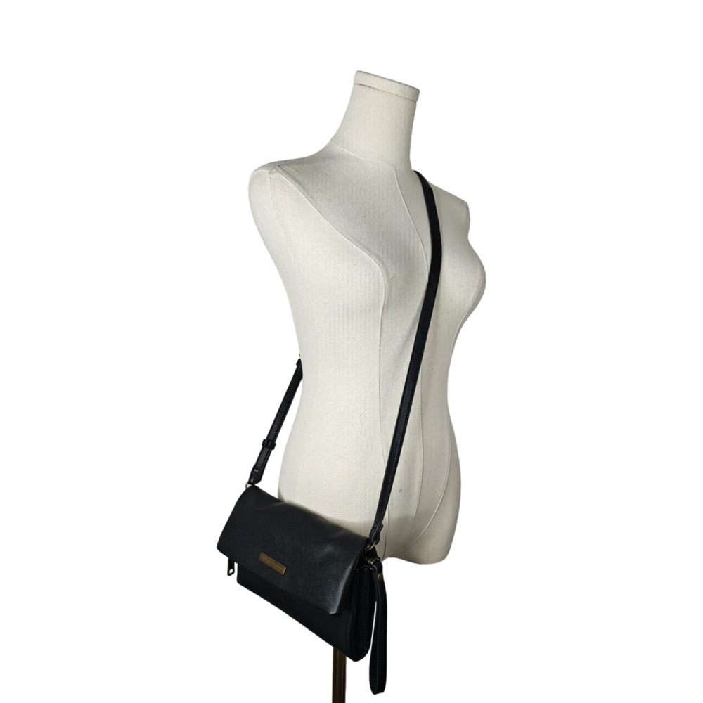 FRYE and Co. Flap Wristlet Crossbody Bag Black - Picture 2 of 7